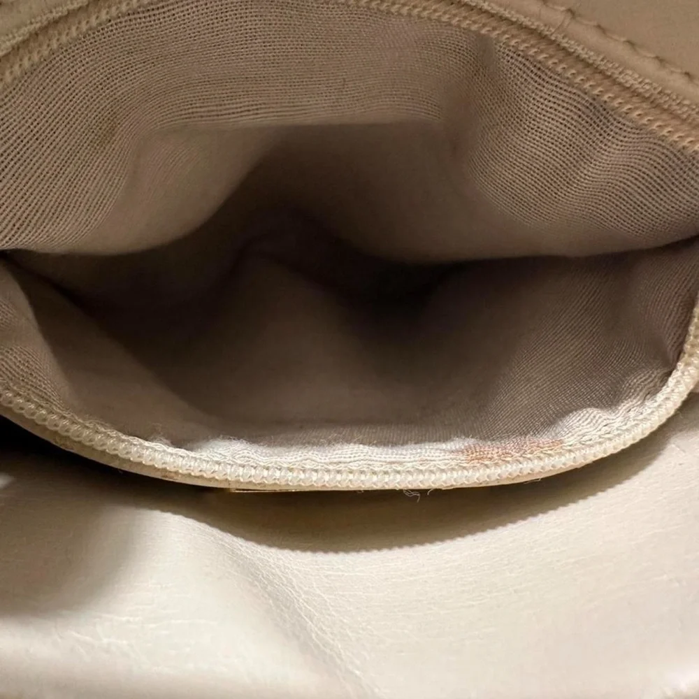 Giani Bernini genuine leather crossbody cream purse vintage - Picture 4 of 8